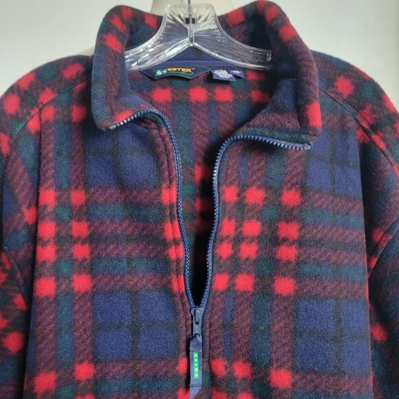 Eddie Bauer Men’s EBTEK 1/4 Zip-up Plaid Warm Fleece Pullover (Size: Large) - Picture 10 of 14